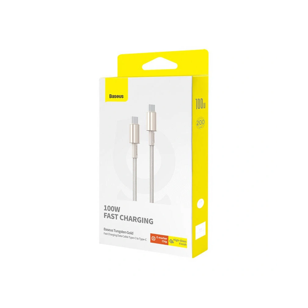 Hurtownia GSM - Kabel Baseus Tungsten Gold USB-C / USB-C 100W 2m gold - BSU4882 - {ean13} - Hurt
