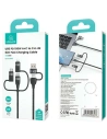 Hurtownia GSM - Kabel USAMS US-SJ645 U85 USB-A+USB-C/USB-C, Lightning, microUSB 6w1 1,2m 100W PD Fast Charge czarny/black - USA1098 - {ean13} - Hurt