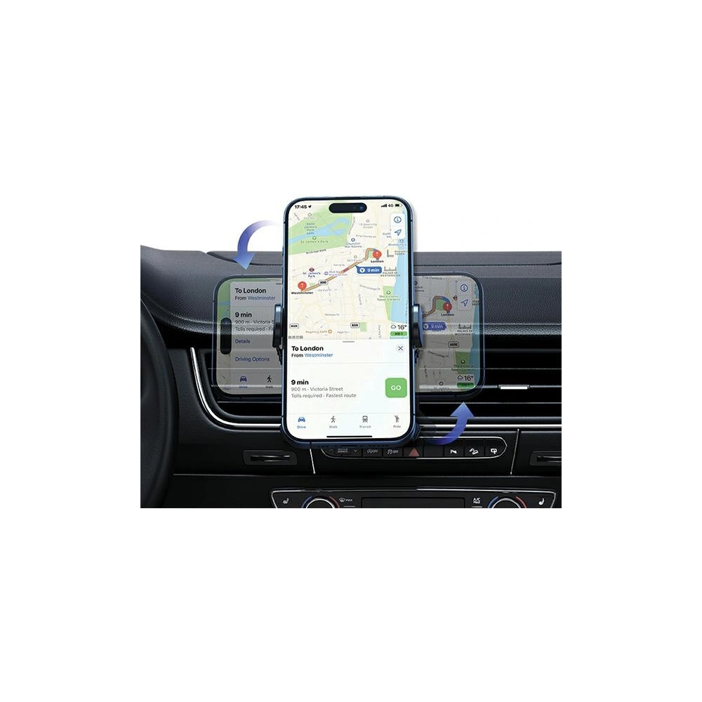 Hurtownia GSM - Suport auto pentru grilă USAMS US-ZJ077 rotativ negru/black - USA1100 - {ean13} - Hurt