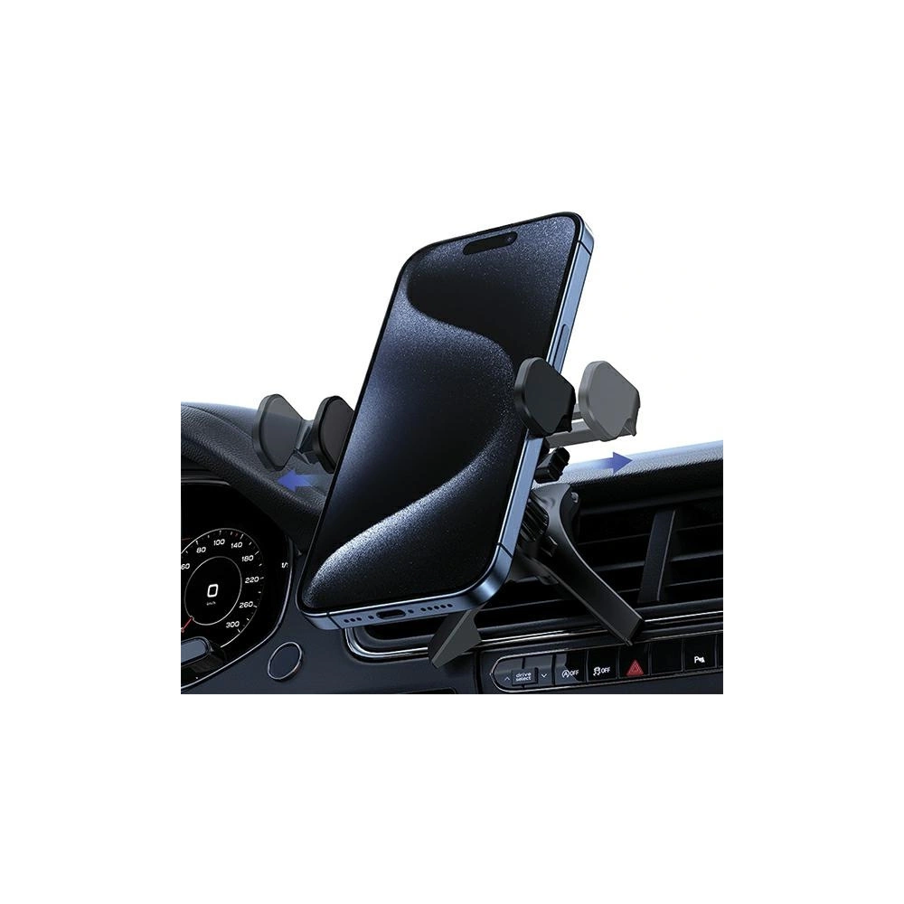 Hurtownia GSM - Suport auto pentru grilă USAMS US-ZJ077 rotativ negru/black - USA1100 - {ean13} - Hurt