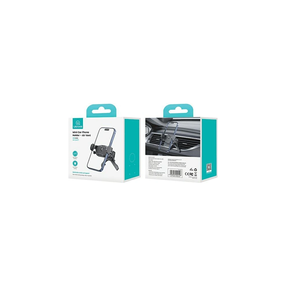Hurtownia GSM - Suport auto pentru grilă USAMS US-ZJ077 rotativ negru/black - USA1100 - {ean13} - Hurt