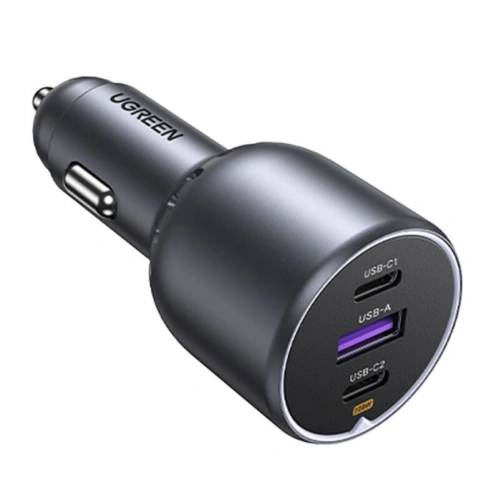 Ładowarka samochodowa UGREEN EC705 USB-A, 2xUSB-C PD QC 3.0 130W czarna