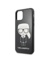 Wholesale Karl Lagerfeld KLHCN61DLFKBK iPhone 11 black hard case Iconic Karl Glitter - KLD141BLK - {ean13} - Hurt