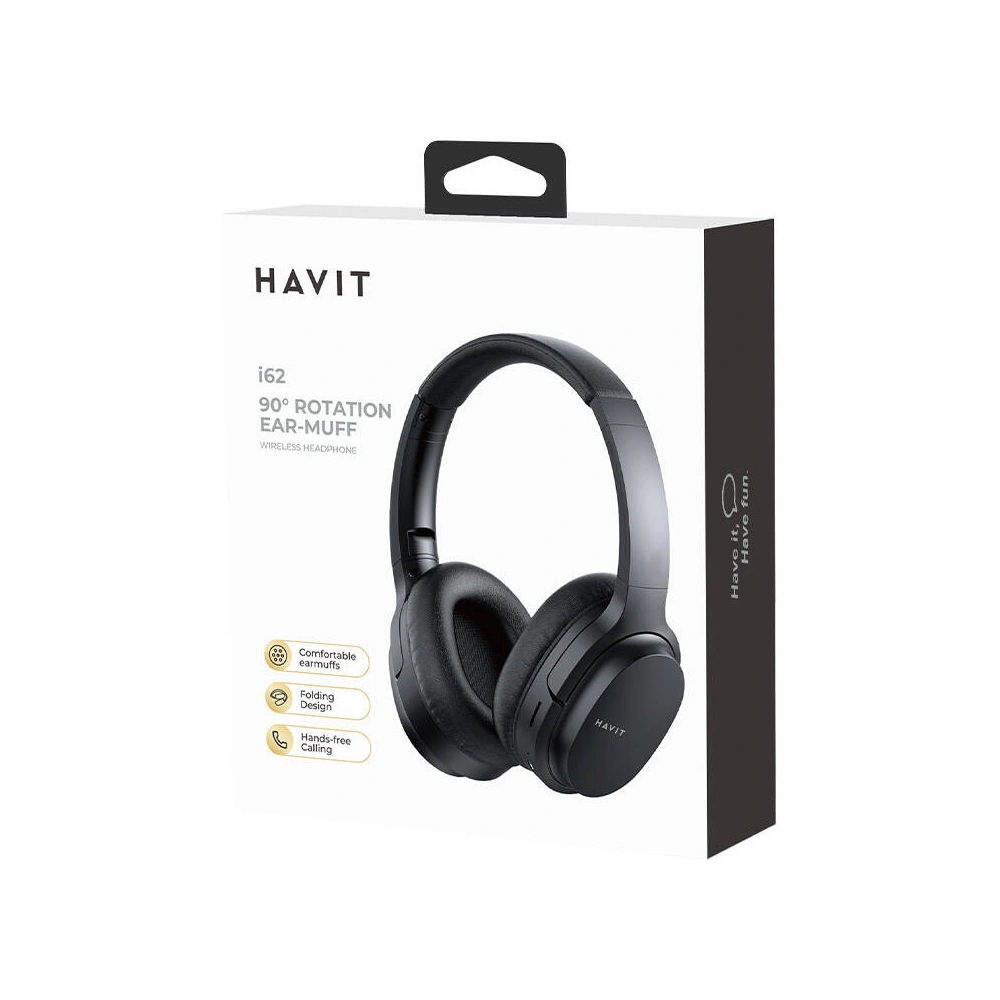 Hurtownia GSM - Bezdrátová sluchátka na uši HAVIT I62 Bluetooth 5.1 černá - HVT286 - {ean13} - Hurt