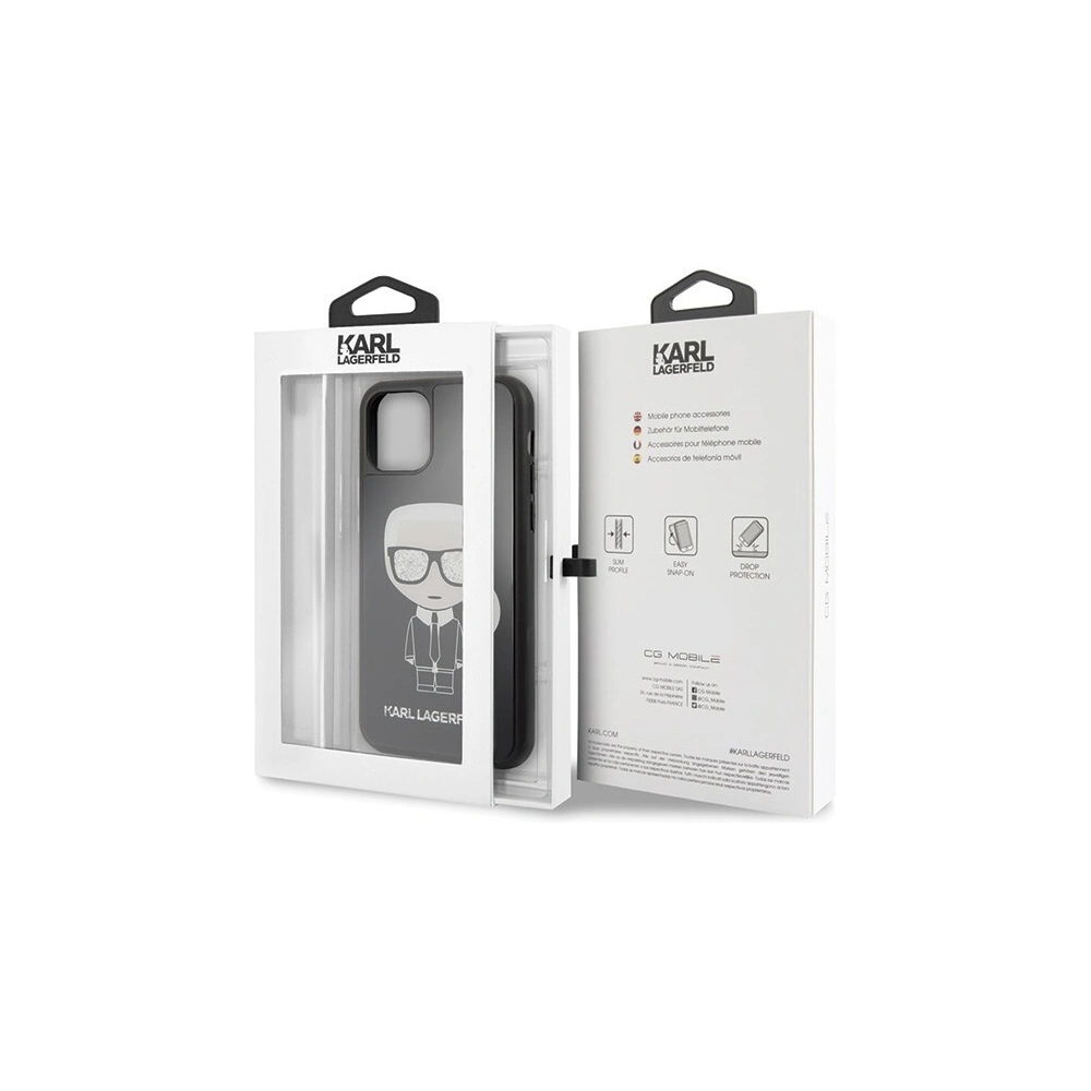 Hurtownia GSM - Karl Lagerfeld KLHCN61DLFKBK iPhone 11 czarny/black hard case Iconic Karl Glitter - KLD141BLK - {ean13} - Hurt