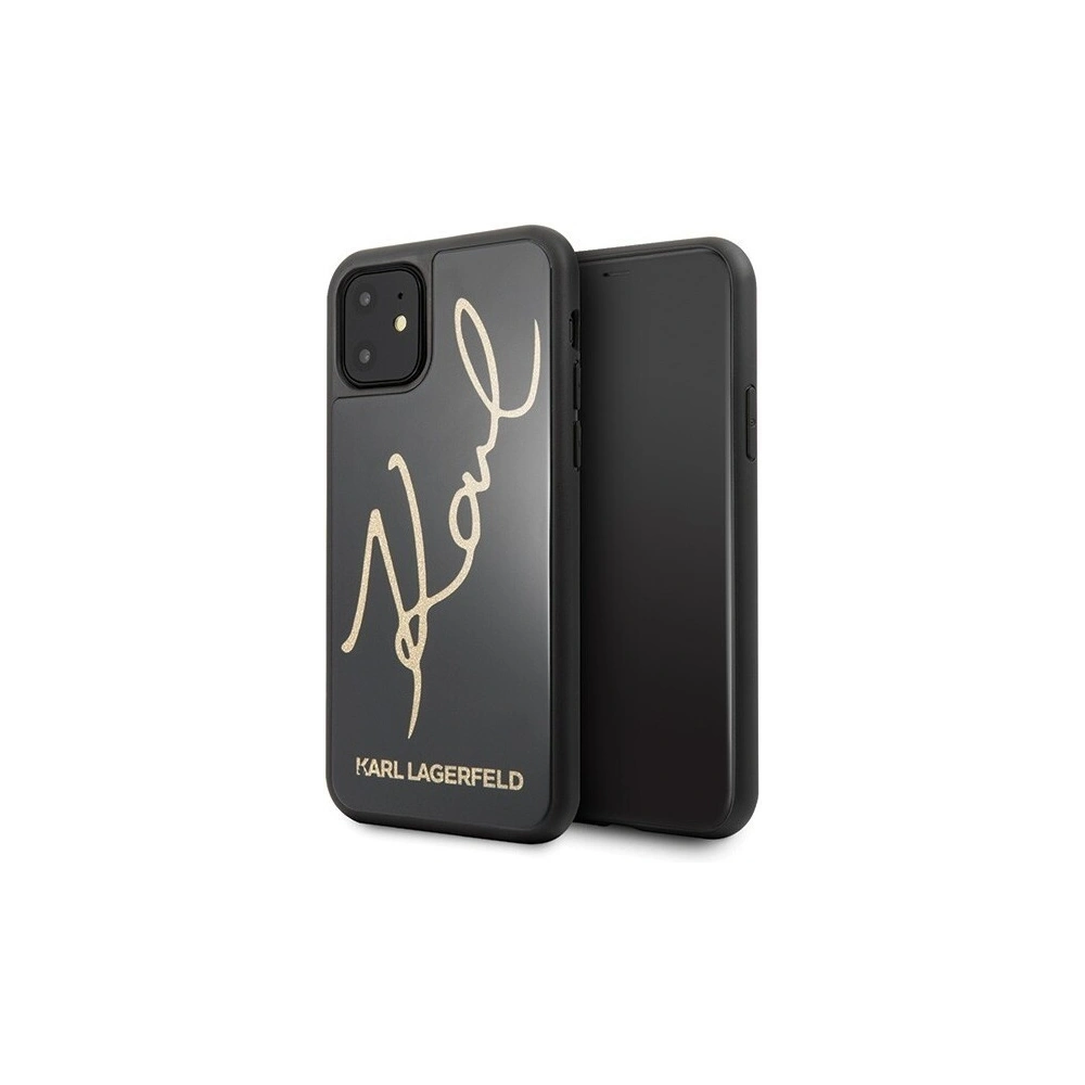 Hurtownia GSM - Karl Lagerfeld KLHCN61DLKSBK iPhone 11 czarny/black hard case Signature Glitter - KLD142BLK - {ean13} - Hurt