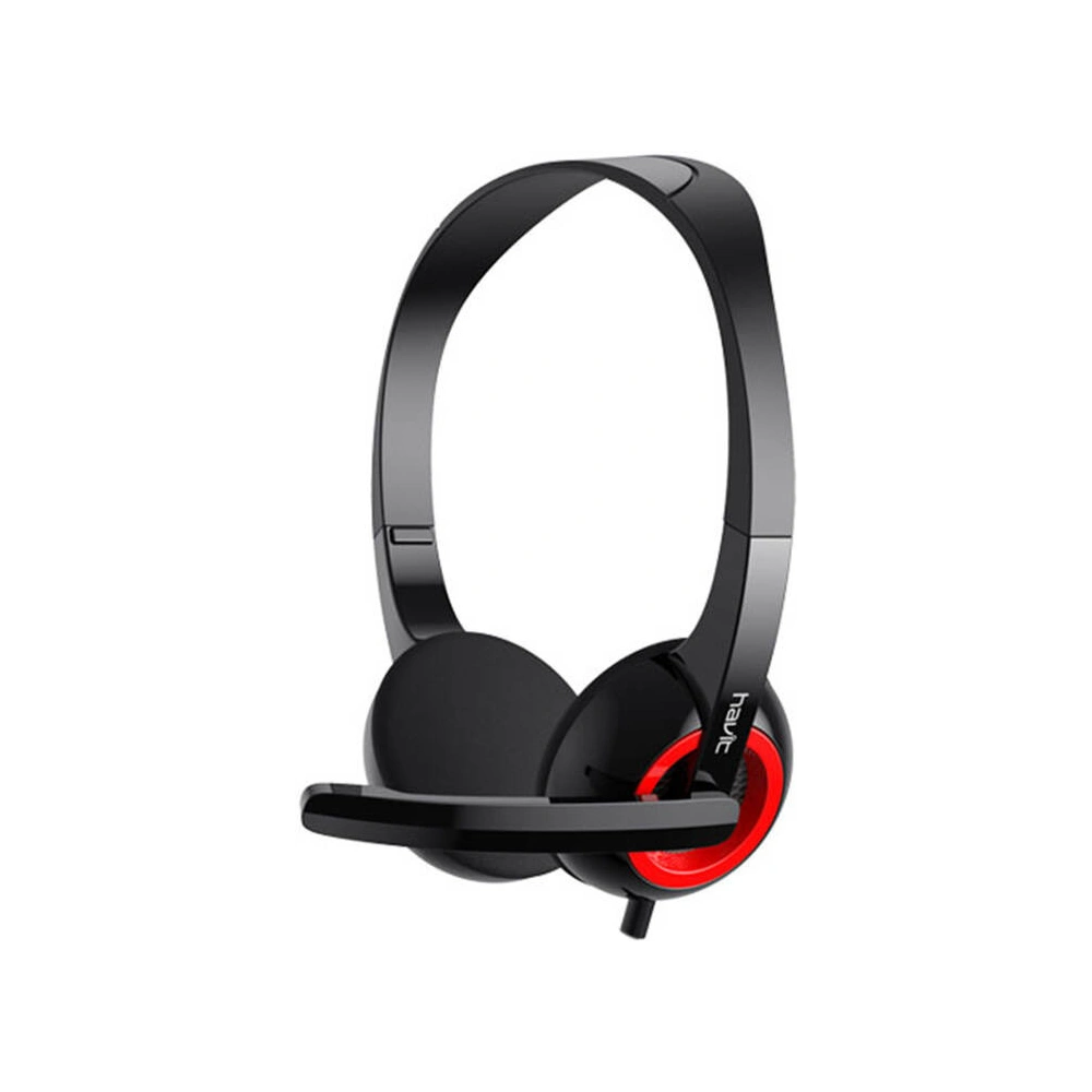 Hurtownia GSM - Kabelgebundene Over-Ear-Kopfhörer HAVIT H202D mit eingebautem Mikrofon in Schwarz - HVT296 - {ean13} - Hurt