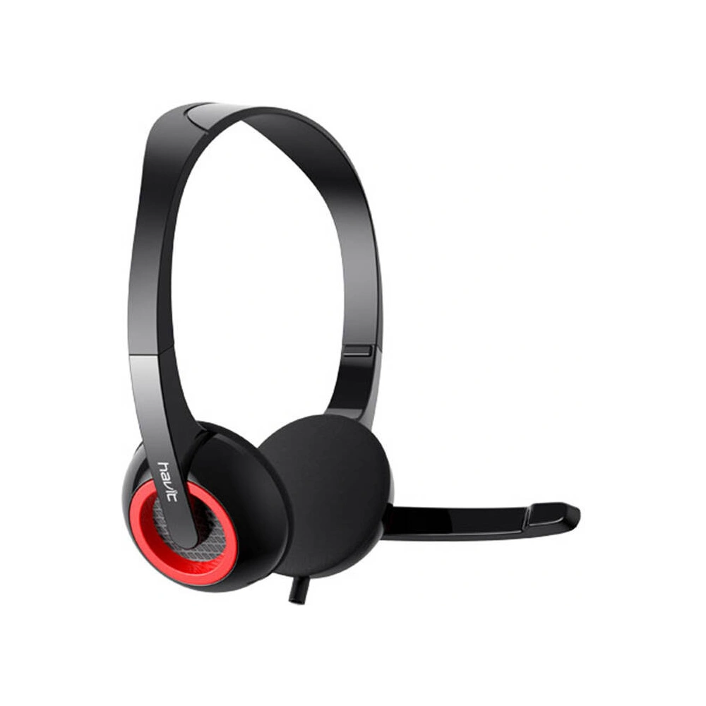 Hurtownia GSM - Kabelgebundene Over-Ear-Kopfhörer HAVIT H202D mit eingebautem Mikrofon in Schwarz - HVT296 - {ean13} - Hurt