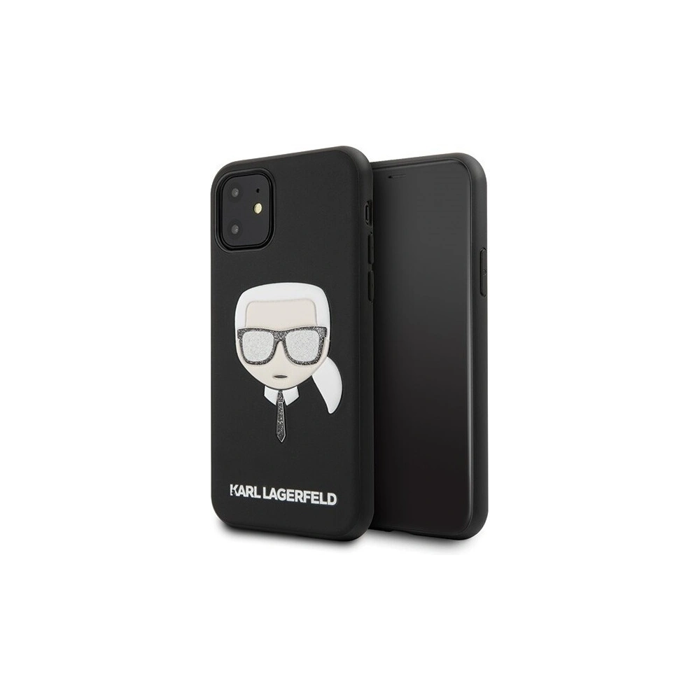 Hurtownia GSM - Karl Lagerfeld KLHCN61GLBK iPhone 11 czarny/black Iconik Embossed & Glitter - KLD144BLK - {ean13} - Hurt