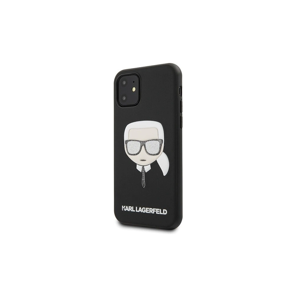 Hurtownia GSM - Karl Lagerfeld KLHCN61GLBK iPhone 11 czarny/black Iconik Embossed & Glitter - KLD144BLK - {ean13} - Hurt