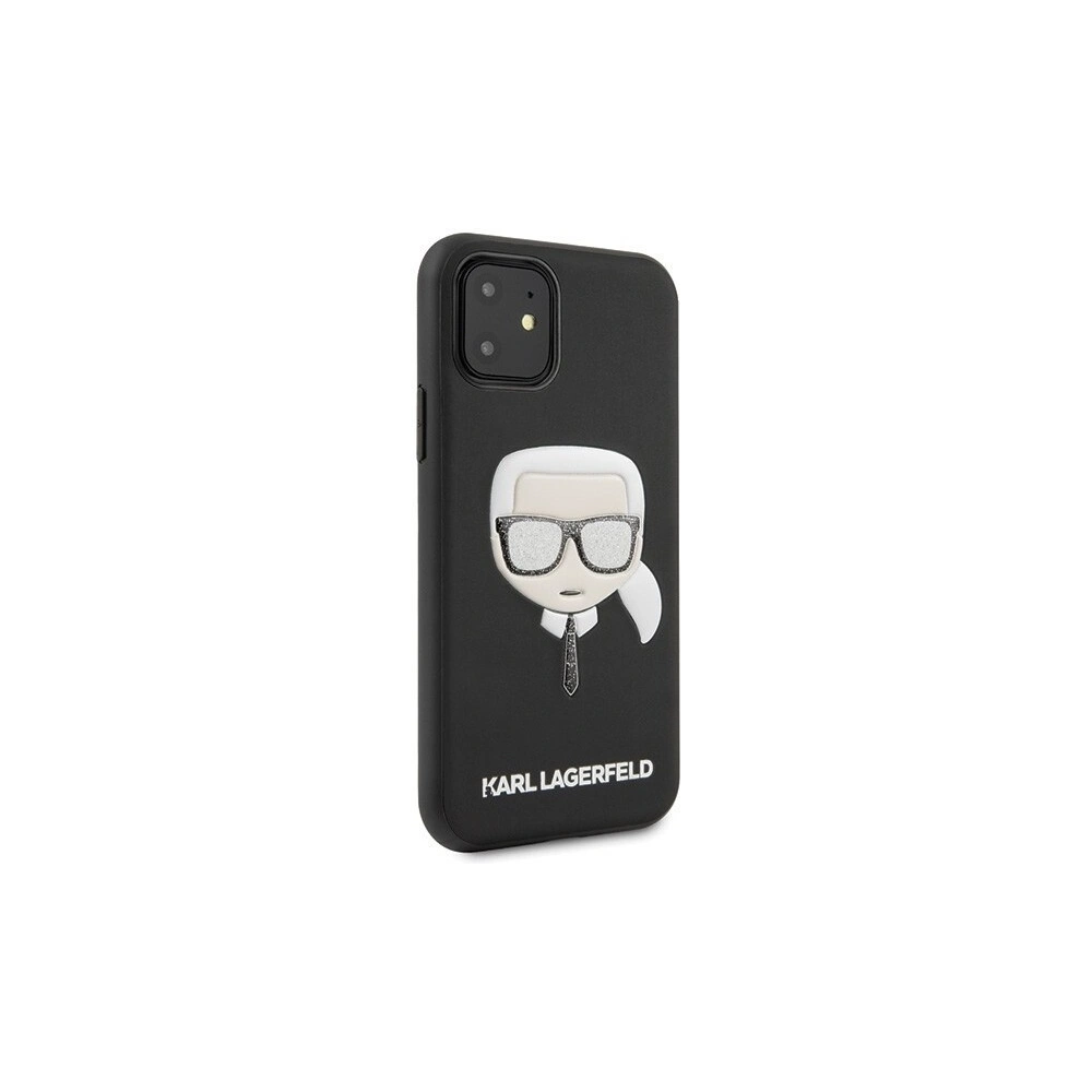 Hurtownia GSM - Karl Lagerfeld KLHCN61GLBK iPhone 11 czarny/black Iconik Embossed & Glitter - KLD144BLK - {ean13} - Hurt