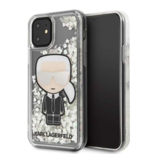 Karl Lagerfeld Distributor - 3700740466919 - KLD145 - Karl Lagerfeld KLHCN61GLGIRKL iPhone 11 hardcase Ikonik Glitter Glow in the dark - B2B homescreen