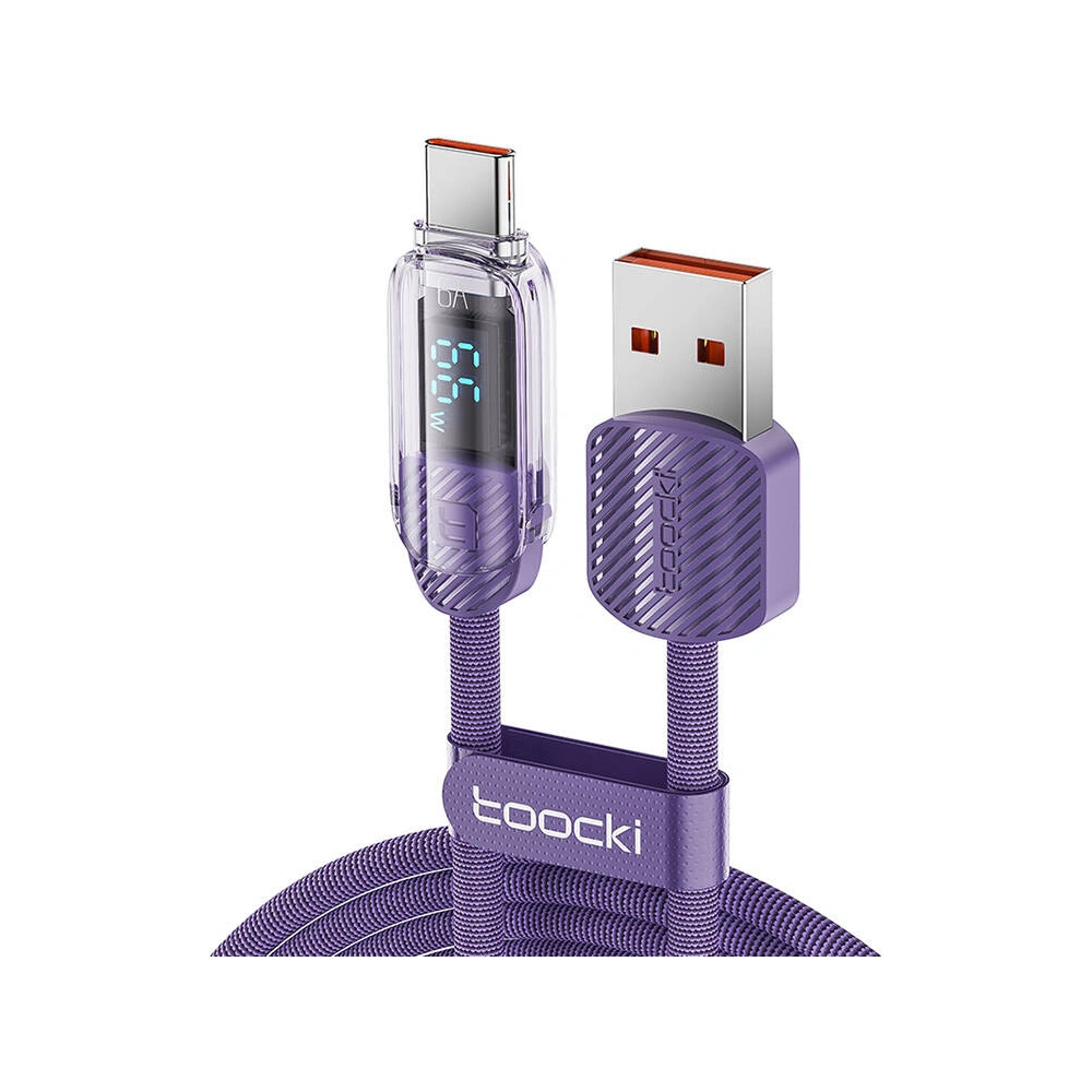 Hurtownia GSM - Kabel Toocki TXCTYX05-P USB-A / USB-C 1m FC 66W fialový - TCK126 - {ean13} - Hurt