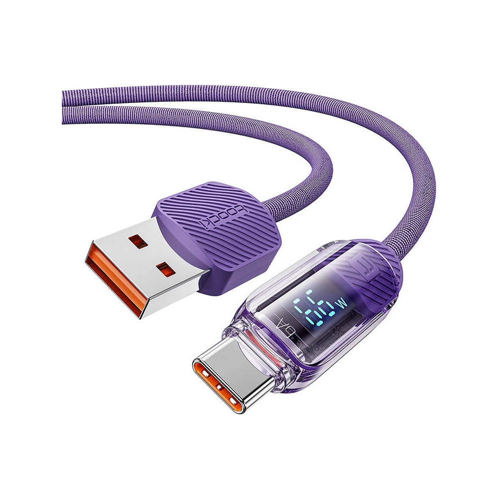 Hurtownia GSM - Kabel Toocki TXCTYX05-P USB-A / USB-C 1m FC 66W fialový - TCK126 - {ean13} - Hurt