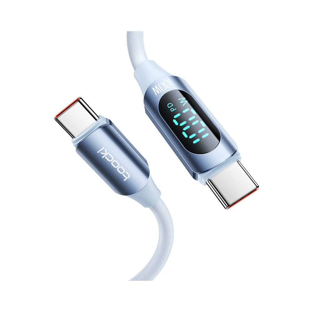 Hurtownia GSM - Kabel Toocki TXCTT1- XX04-B2 USB-C / USB-C 2m FC 100W modrý - TCK129 - {ean13} - Hurt