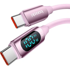 Hurtownia GSM - Kabel Toocki TXCTT1- XX04-B2 USB-C / USB-C 2m FC 100W rosa - TCK130 - {ean13} - Hurt