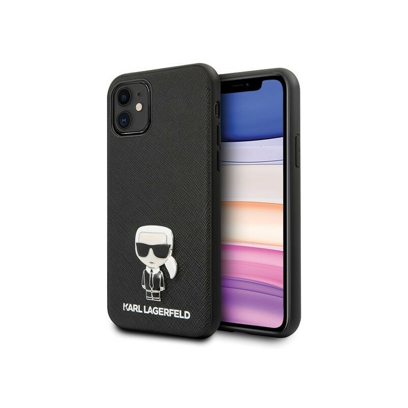 Hurtownia Karl Lagerfeld - 3700740472170 - KLD147BLK - Karl Lagerfeld KLHCN61IKFBMBK iPhone 11 hardcase czarny/black Saffiano Ikonik - B2B homescreen
