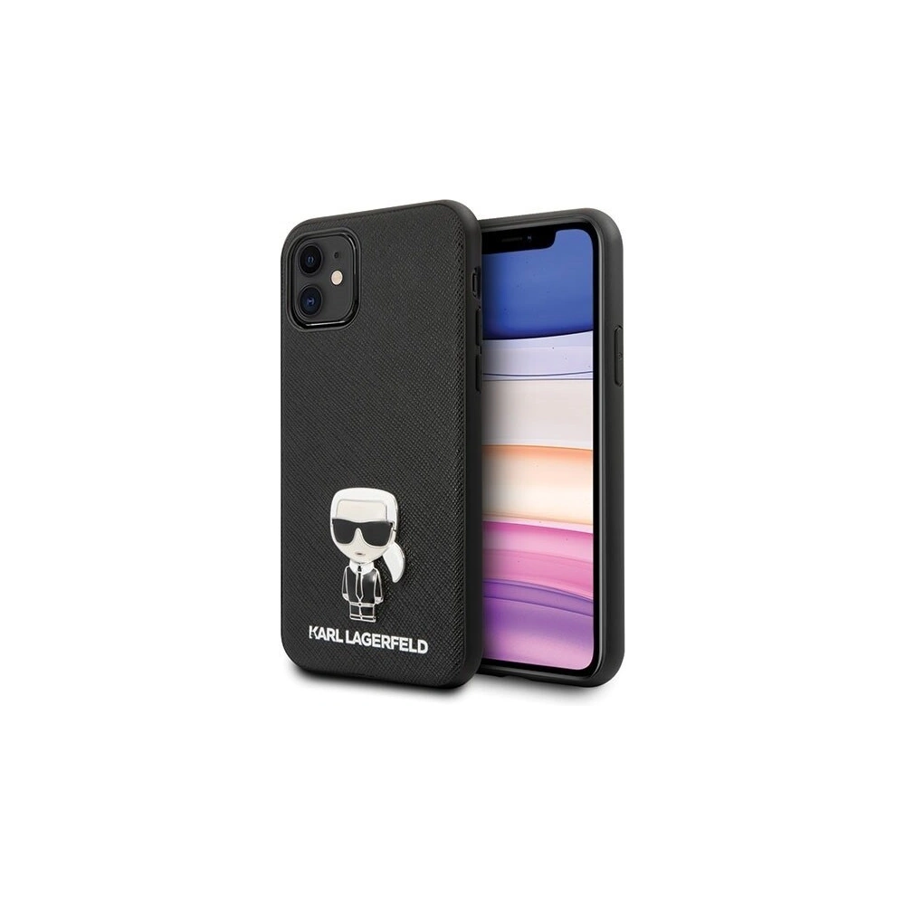 Hurtownia GSM - Karl Lagerfeld KLHCN61IKFBMBK iPhone 11 hardcase czarny/black Saffiano Ikonik - KLD147BLK - {ean13} - Hurt