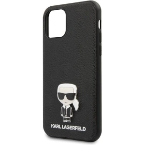 Hurtownia GSM - Karl Lagerfeld KLHCN61IKFBMBK carcasă dură iPhone 11 neagră/saffiano Ikonik - KLD147BLK - {ean13} - Hurt