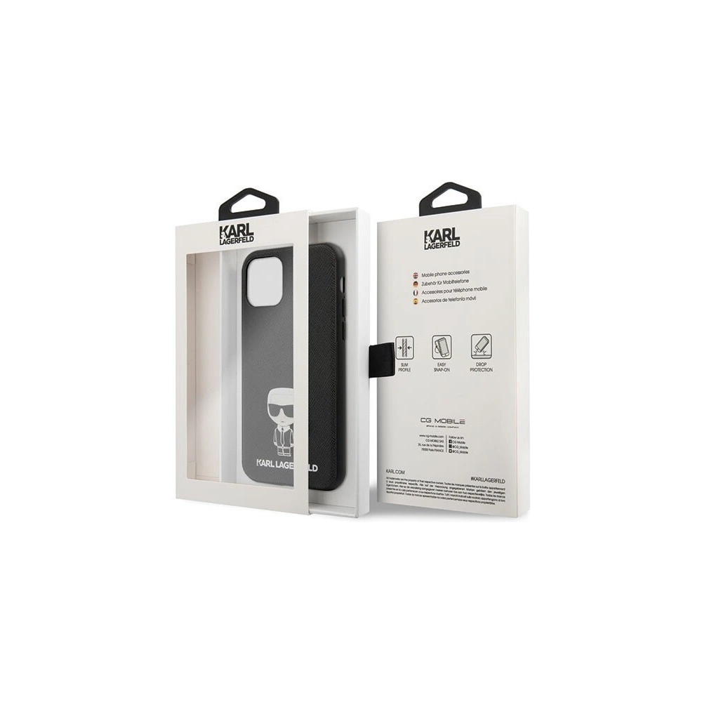 Hurtownia GSM - Karl Lagerfeld KLHCN61IKFBMBK carcasă dură iPhone 11 neagră/saffiano Ikonik - KLD147BLK - {ean13} - Hurt
