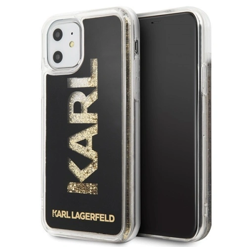 Hurtownia Karl Lagerfeld - 3700740466889 - KLD149BLK - Karl Lagerfeld KLHCN61KAGBK iPhone 11 czarny/black Karl logo Glitter - B2B homescreen