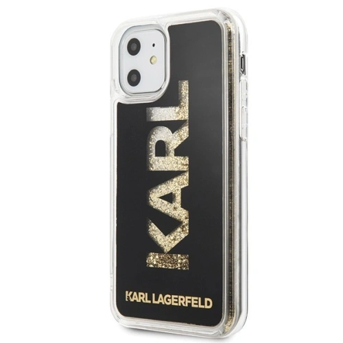 Karl Lagerfeld KLHCN61KAGBK iPhone 11 czarny/black Karl logo Glitter