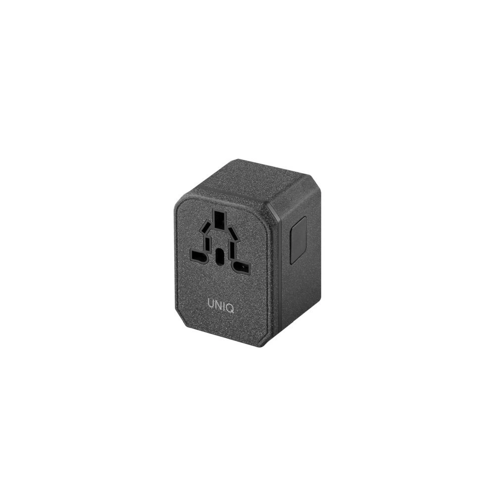 Hurtownia GSM - UNIQ Ład. siec. Voyage World Adapter 33W + 2xUSB + PD 18W + QC 3.0 szary/charcoal grey (LITHOS Collective) - UNIQ137GRY - {ean13} - Hurt