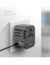 Hurtownia GSM - UNIQ Ład. siec. Voyage World Adapter 33W + 2xUSB + PD 18W + QC 3.0 szary/charcoal grey (LITHOS Collective) - UNIQ137GRY - {ean13} - Hurt