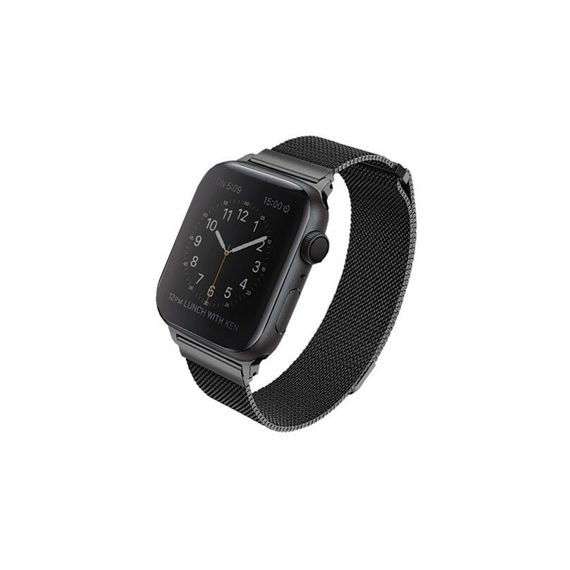 Uniq Distributor - 8886463669679 - UNIQ138BLK - UNIQ Dante Apple Watch Series 4 40MM Stainless Steel midnight black - B2B homescreen