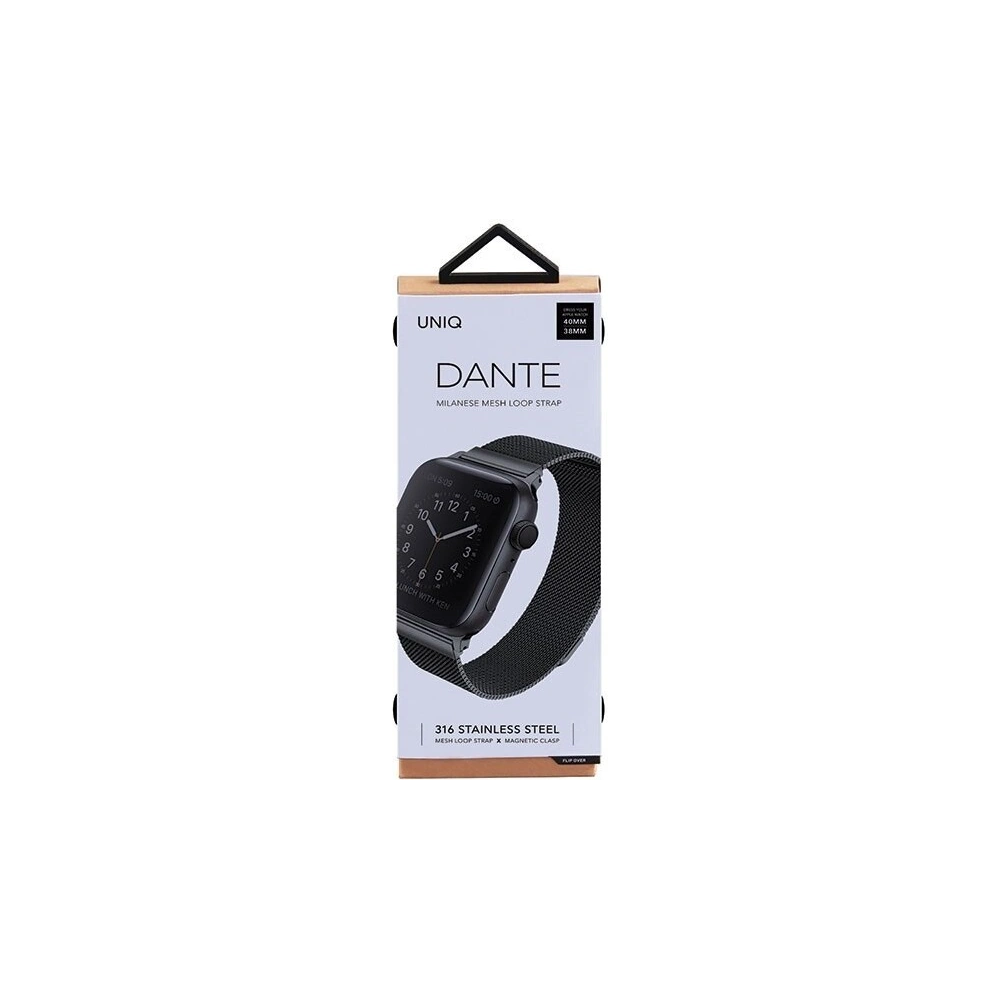 Hurtownia GSM - Pasek UNIQ Dante Apple Watch 4/5/6/7/SE/8/9/10 40/41/42mm Oțel inoxidabil negru/midnight black - UNIQ138BLK - {ean13} - Hurt