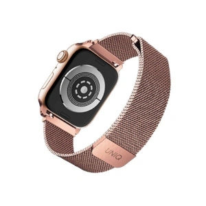 Pasek UNIQ Dante Apple Watch 4/5/6/7/SE/8/9/10 40/41/42mm Nerezová ocel růžovo-zlatá/rose gold