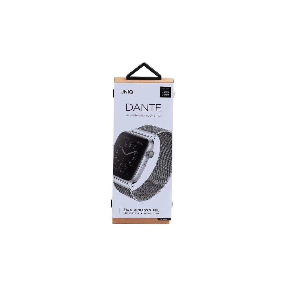 Wholesale UNIQ Dante strap Apple Watch 4/5/6/7/SE/8/9/10 40/41/42mm Stainless Steel silver/sterling silver - UNIQ140SILVER - {ean13} - Hurt