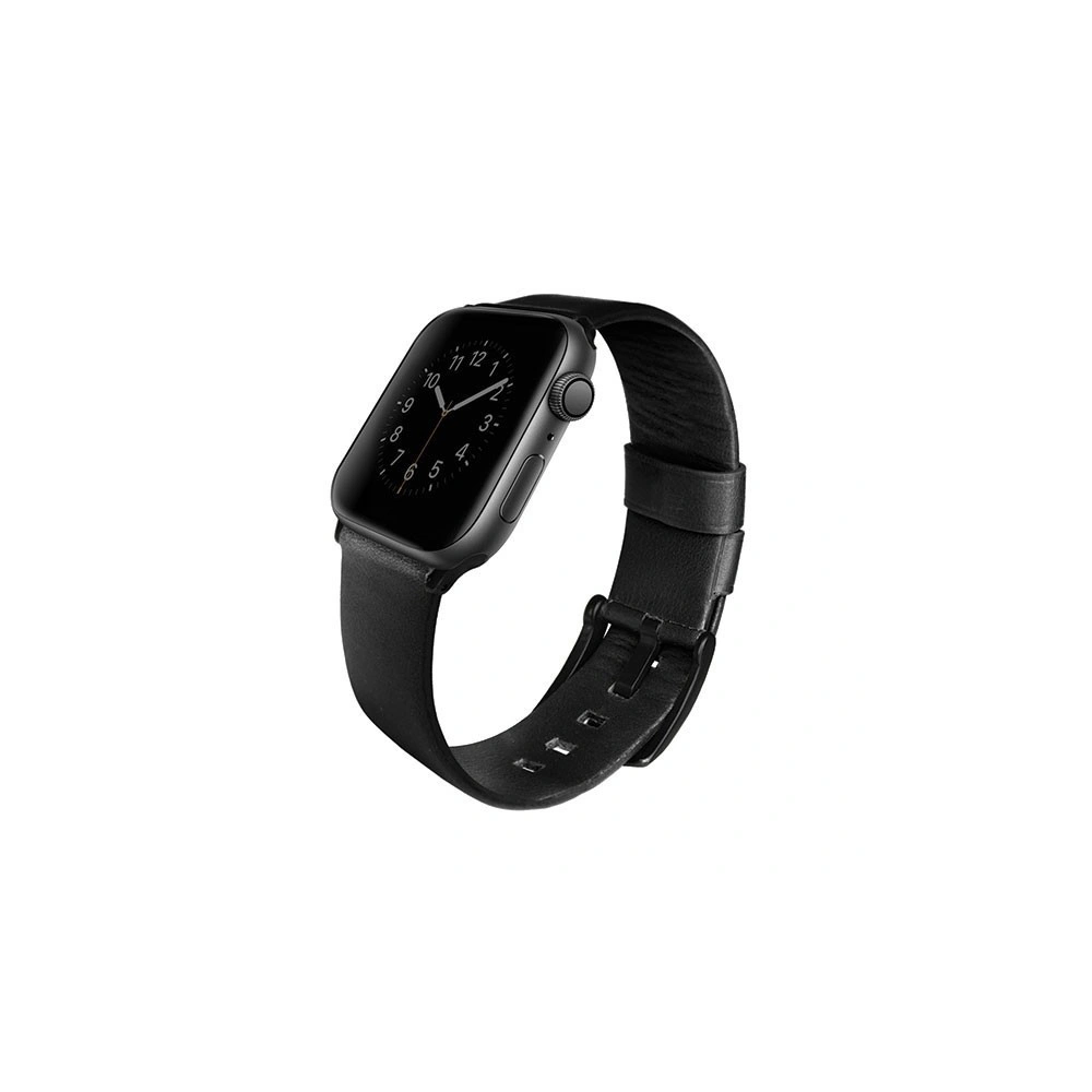Hurtownia GSM - Pasek UNIQ Mondain Apple Watch 4/5/6/7/SE/8/9/Ultra 44/45/49mm Geniune Leather czarny/midnight black - UNIQ146BLK - {ean13} - Hurt