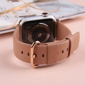 Pasek UNIQ Mondain Apple Watch 4/5/6/7/SE/8/9/Ultra 44/45/49mm Geniune Leather  czarny/midnight black
