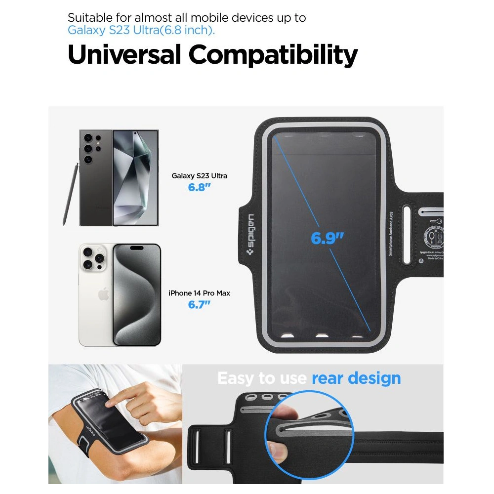 Hurtownia GSM - Case Armbinde Spigen A703 Dynamic Shield Armband 6.9" Schwarz - SPN3391 - {ean13} - Hurt