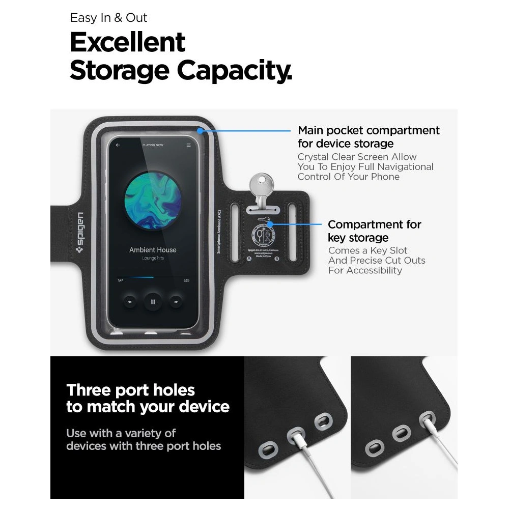 Hurtownia GSM - Case Armbinde Spigen A703 Dynamic Shield Armband 6.9" Schwarz - SPN3391 - {ean13} - Hurt