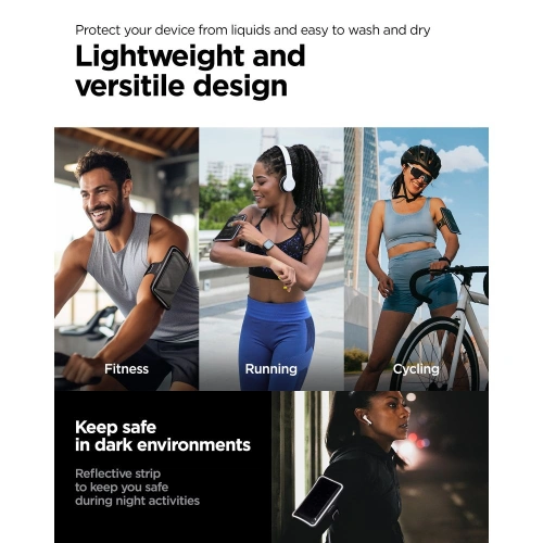 Etui opaska na ramię Spigen A703 Dynamic Shield Armband 6.9" Black