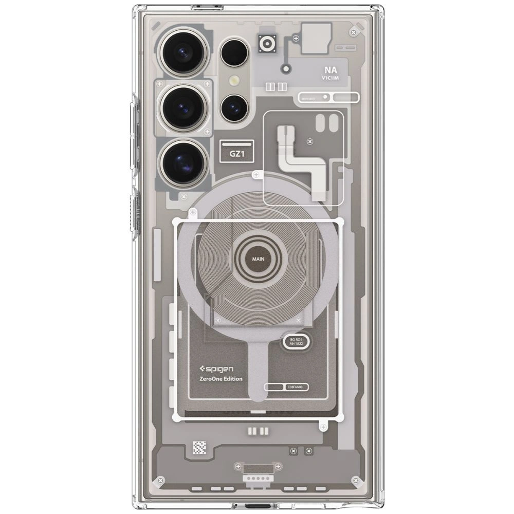 Tok Spigen Ultra Hybrid OneTap Ring MagSafe Samsung Galaxy S24 Ultra Zero One Természetes Titán
