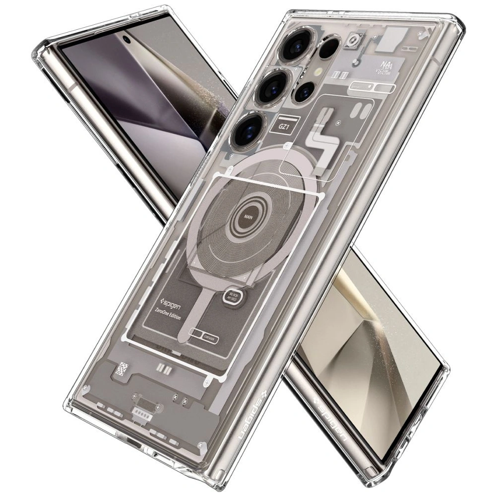 Tok Spigen Ultra Hybrid OneTap Ring MagSafe Samsung Galaxy S24 Ultra Zero One Természetes Titán