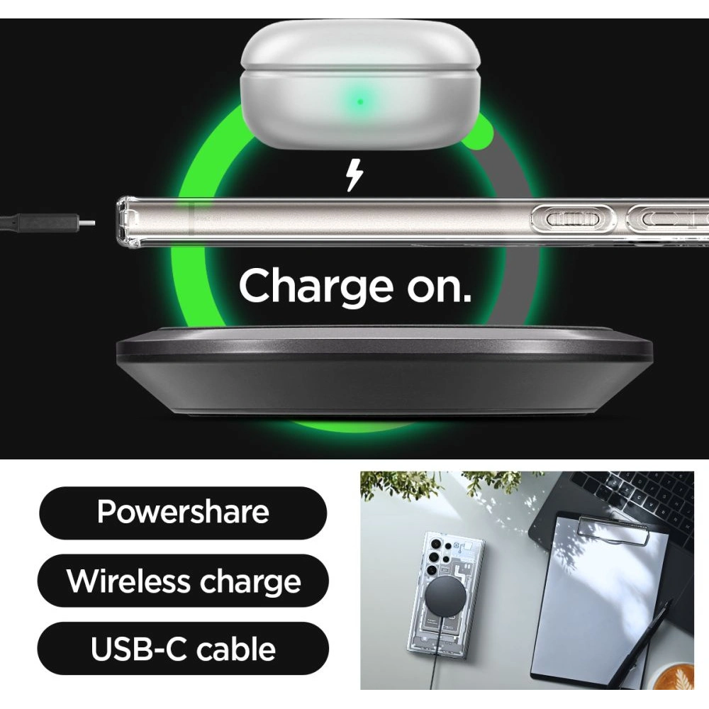 Tok Spigen Ultra Hybrid OneTap Ring MagSafe Samsung Galaxy S24 Ultra Zero One Természetes Titán