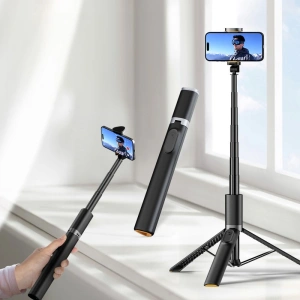 Hurtownia GSM - Kijek Tech-Protect L08s Bluetooth Selfie Bot Tripod Fekete - THP2779 - {ean13} - Hurt