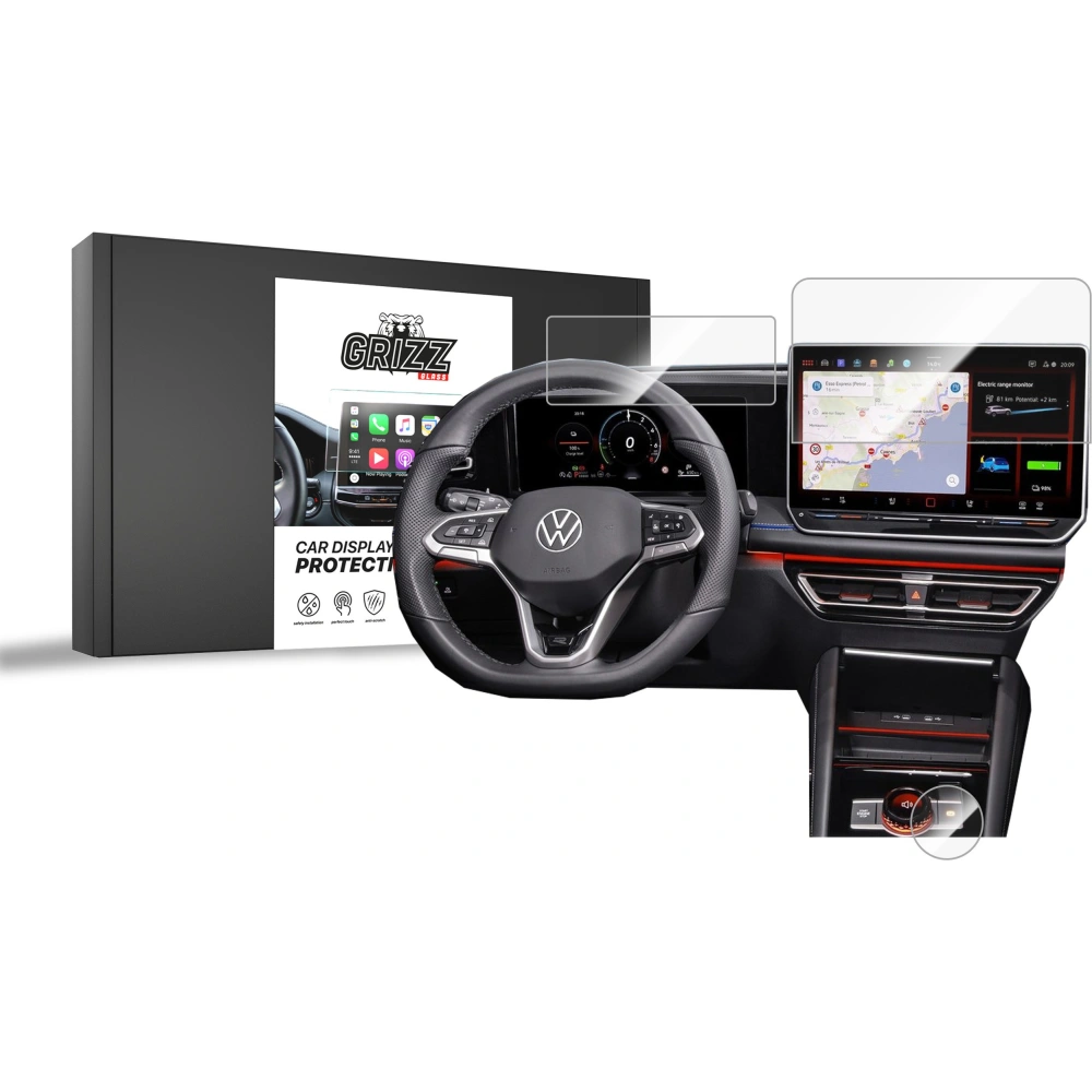 Hurtownia GSM - GrizzGlass CarDisplay Protecție Film ceramic pentru Volkswagen VW Tiguan 3 15" 2024 [3in1] - GRZ9489 - {ean13} - Hurt