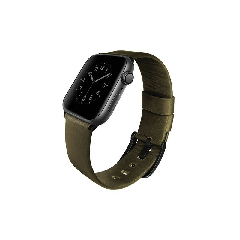 Uniq Distributor - 8886463667767 - UNIQ150OLIVE - UNIQ Mondain Apple Watch Series 4 44MM Genuine Leather olive - B2B homescreen