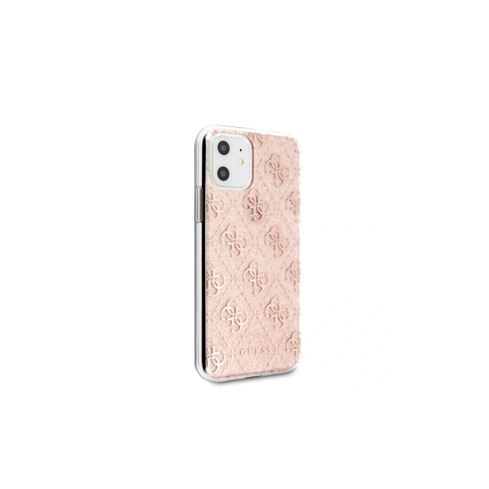 Wholesale Guess GUHCN61PCU4GLPI iPhone 11 pink hard case 4G Glitter - GUE226PNK - {ean13} - Hurt
