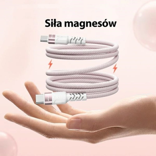 Kabel magnetyczny AWEI CL-166T USB-C / USB-C czarny/black