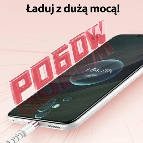 Kabel magnetyczny AWEI CL-166T USB-C / USB-C czarny/black