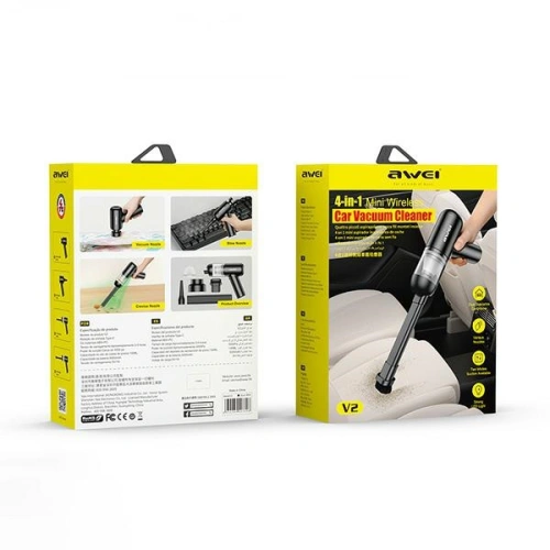 Mini odkurzacz bezprzewodowy AWEI V2 czarny/black