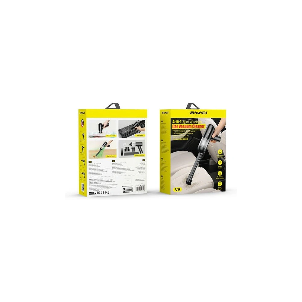 Hurtownia GSM - Vezeték nélküli mini porszívó AWEI V2 fekete - AWEI186 - {ean13} - Hurt