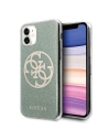 Etui Guess GUHCN61PCUGLKA Apple iPhone 11 husă rigidă khaki 4G Circle Glitter