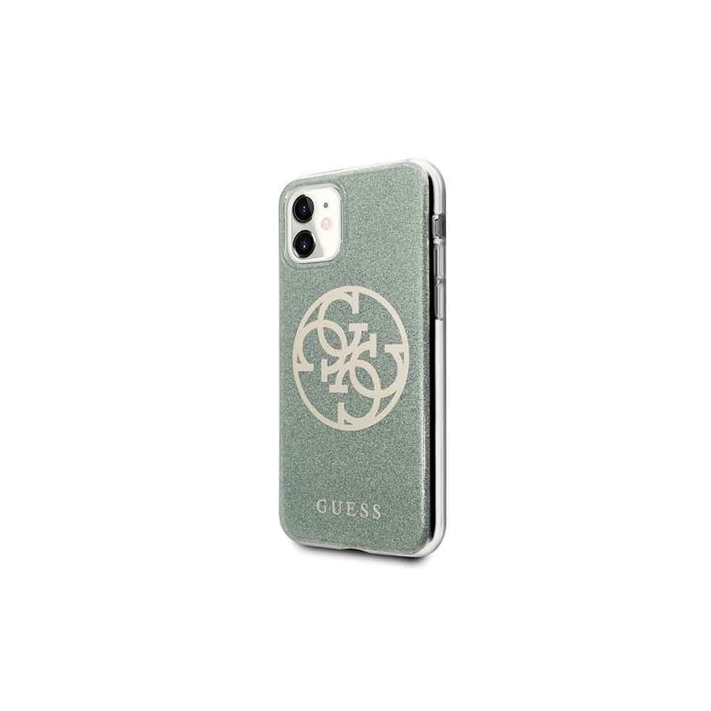 Hurtownia GSM - Etui Guess GUHCN61PCUGLKA Apple iPhone 11 khaki hard case 4G Circle Glitter - GUE227KHA - {ean13} - Hurt